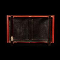 A Chinese "Tianqi" incised red lacquer stand 大漆龙纹小炕桌 Late Ming dynasty, probably Wanli period ?? ???