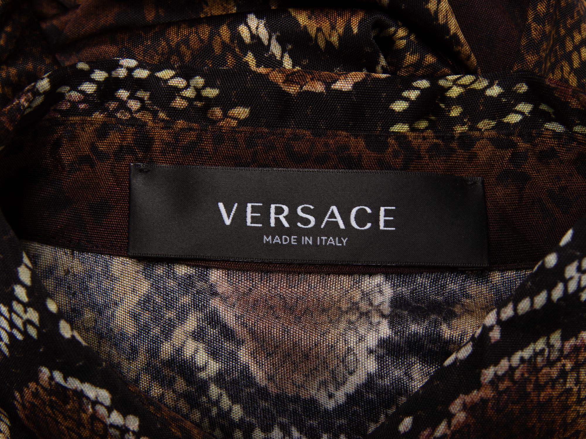VERSACE, SNAKESKIN PRINT STRETCH DRESS