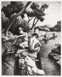 Thomas Hart Benton (American, 1889–1975) — Down the River, 1939