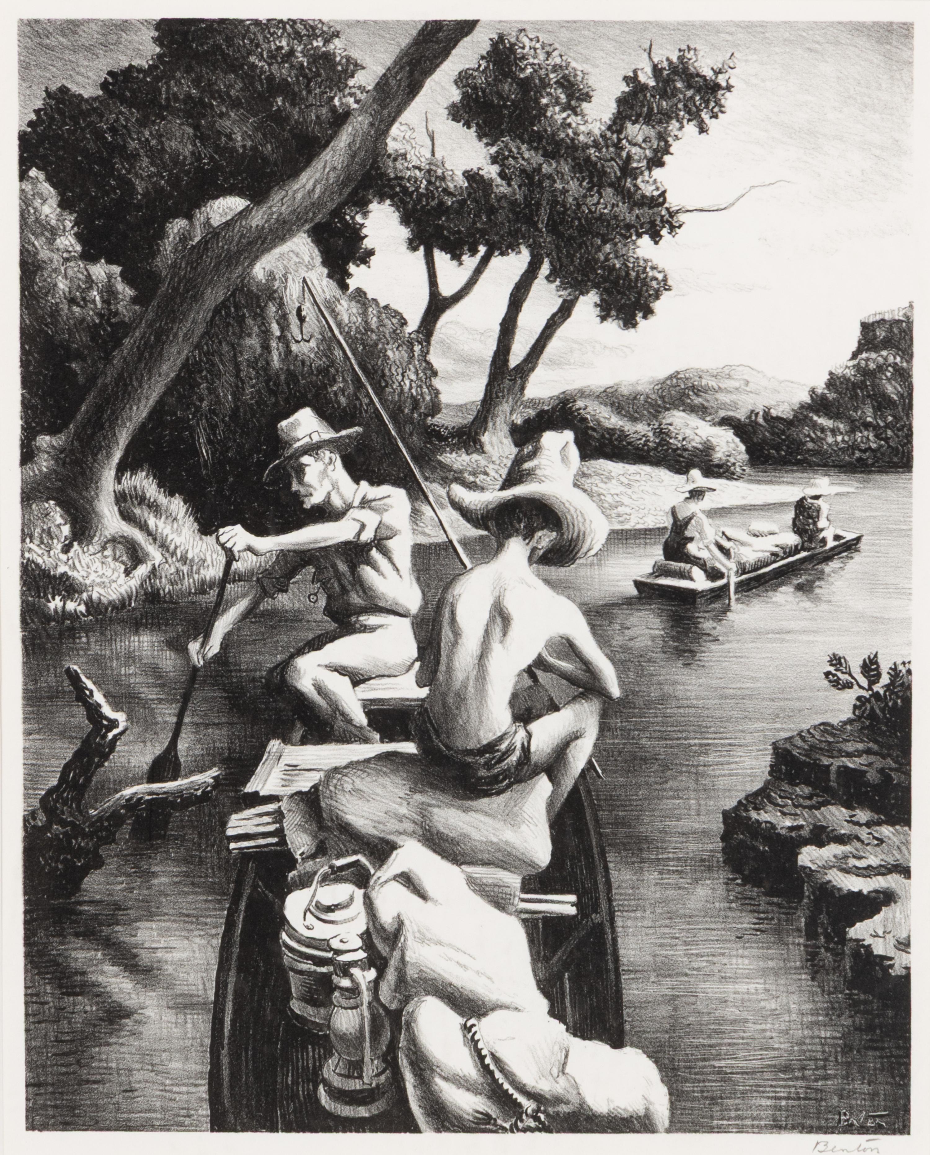 Thomas Hart Benton (American, 1889–1975) — Down the River, 1939