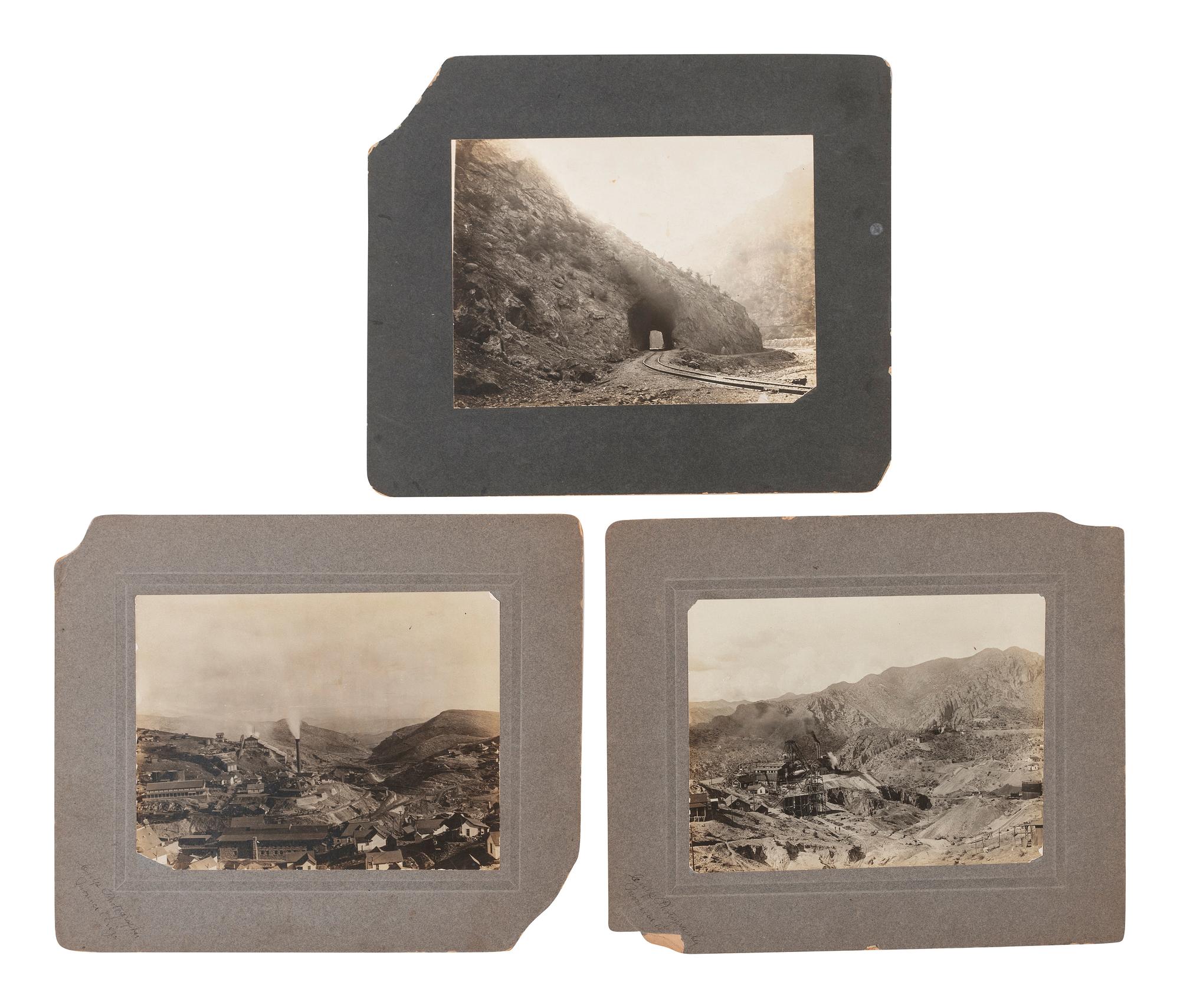 [WESTERN AMERICANA - MINING]. A group of 8 photographs of Morenci, Arizona. Ca early 1900s.
