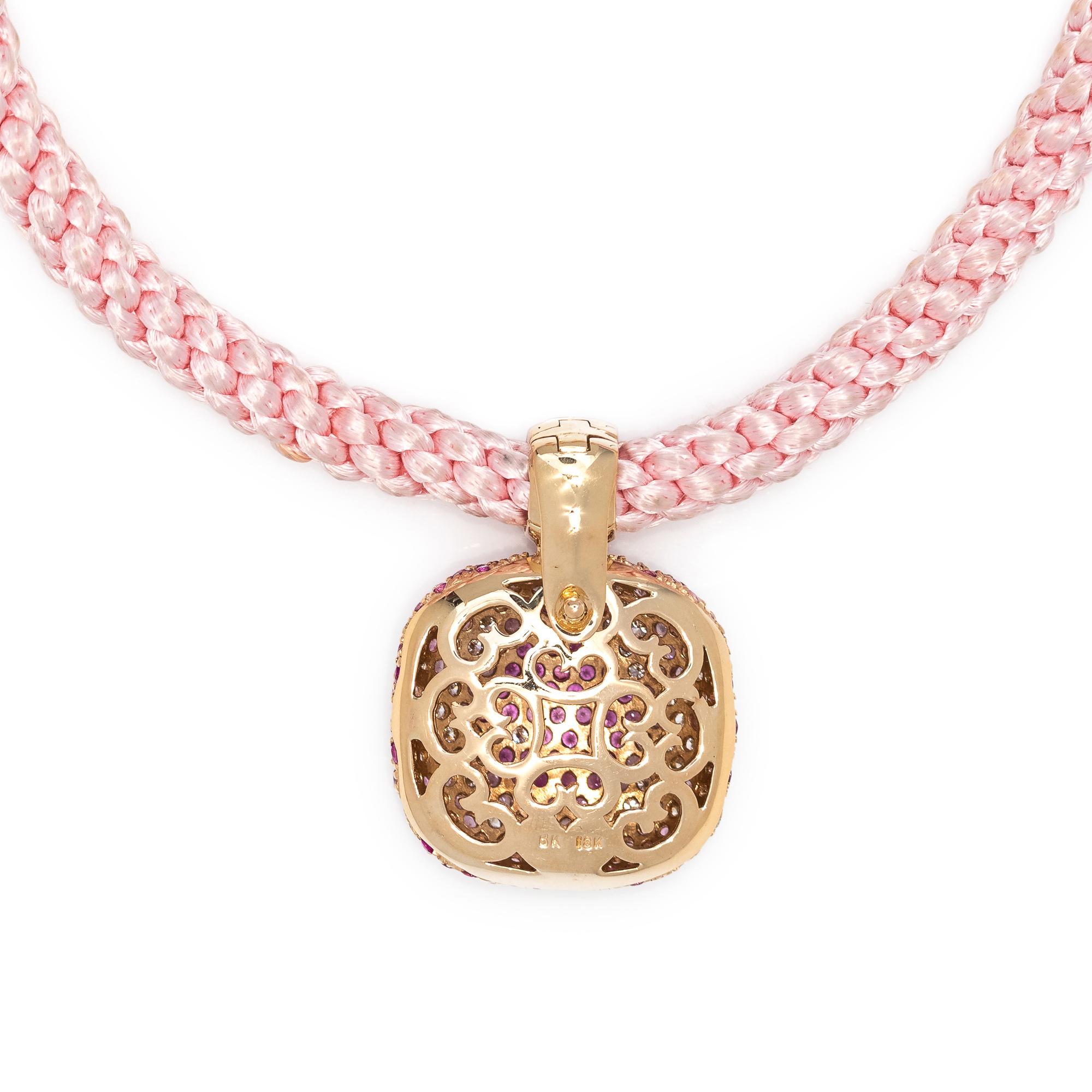 DIAMOND AND PINK SAPPHIRE SET