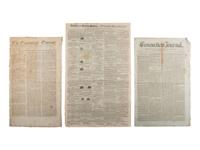 [NEWSPAPERS] -- [18TH CENTURY]. A group of 5 early American newspapers, 1793-1799.