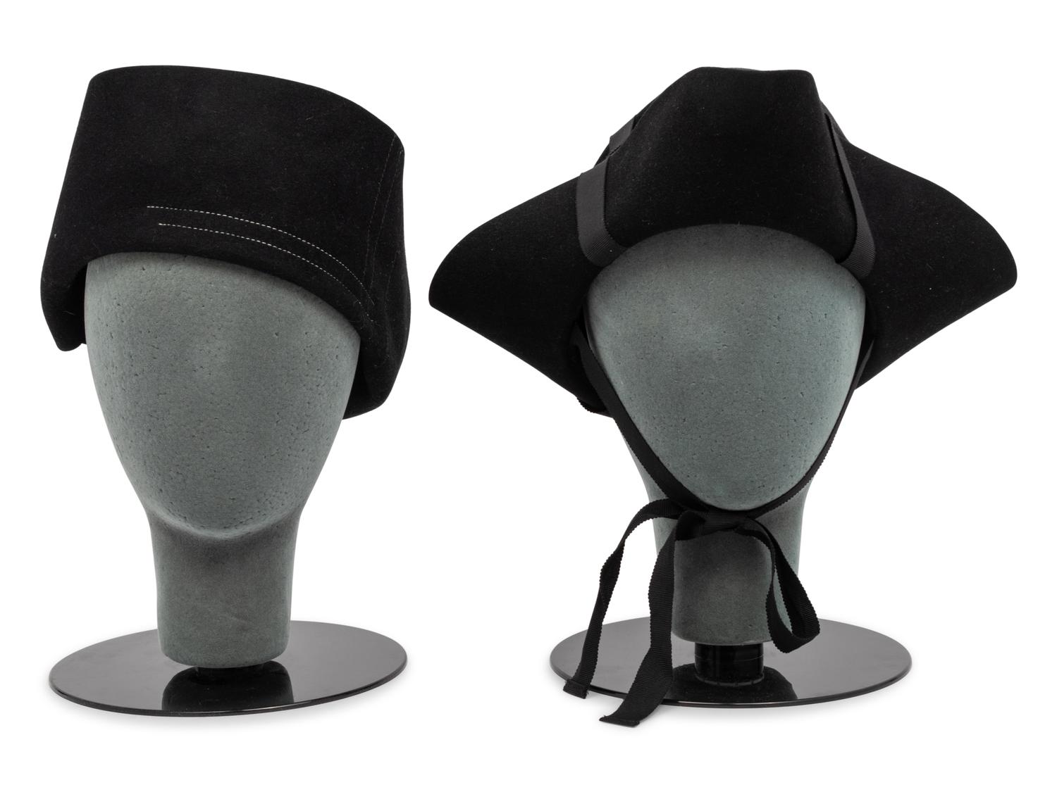 Two Yohji Yamamoto Felted Wool Hats