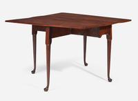 A Queen Anne mahogany drop-leaf table, circa 1750