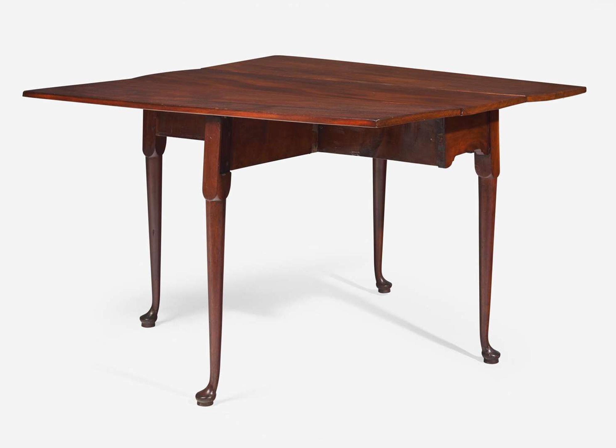 A Queen Anne mahogany drop-leaf table, circa 1750