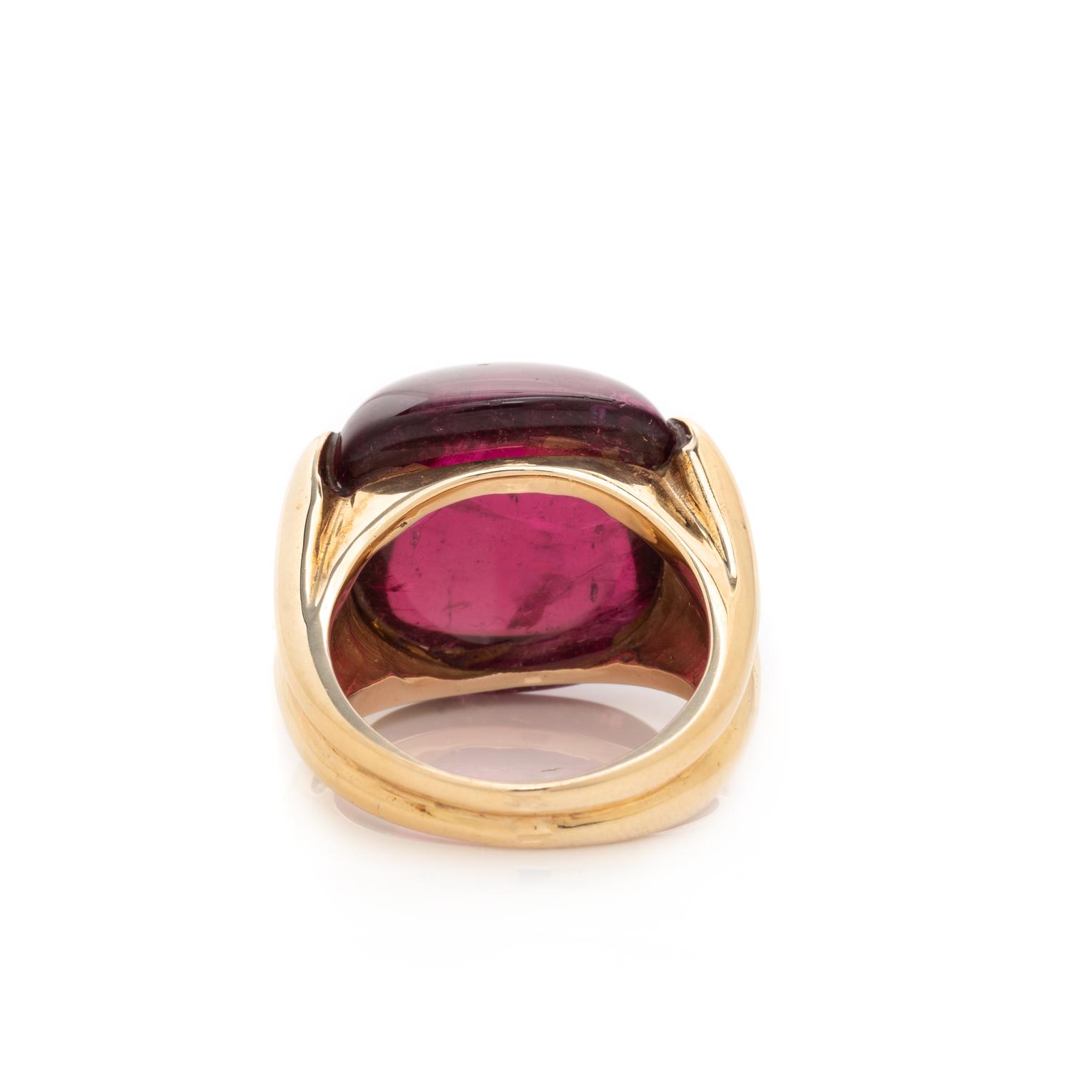 BICOLOR GOLD, TOURMALINE AND DIAMOND RING
