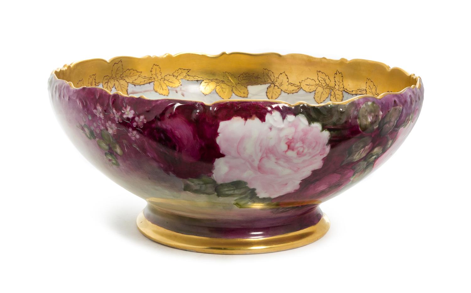 A Limoges Porcelain Center Bowl Diameter 14 1/4 inches. — TRESSEMAN & VOGT