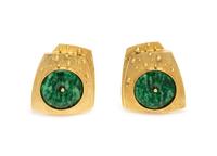 RICHARD KIMBALL, YELLOW GOLD AND JADEITE EARCLIPS