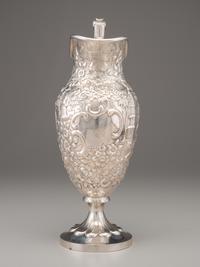 An A.E. Warner Coin Silver Pitcher