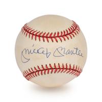 A Mickey Mantle Single Signed Autograph Baseball (Beckett Authentication Services Letter)