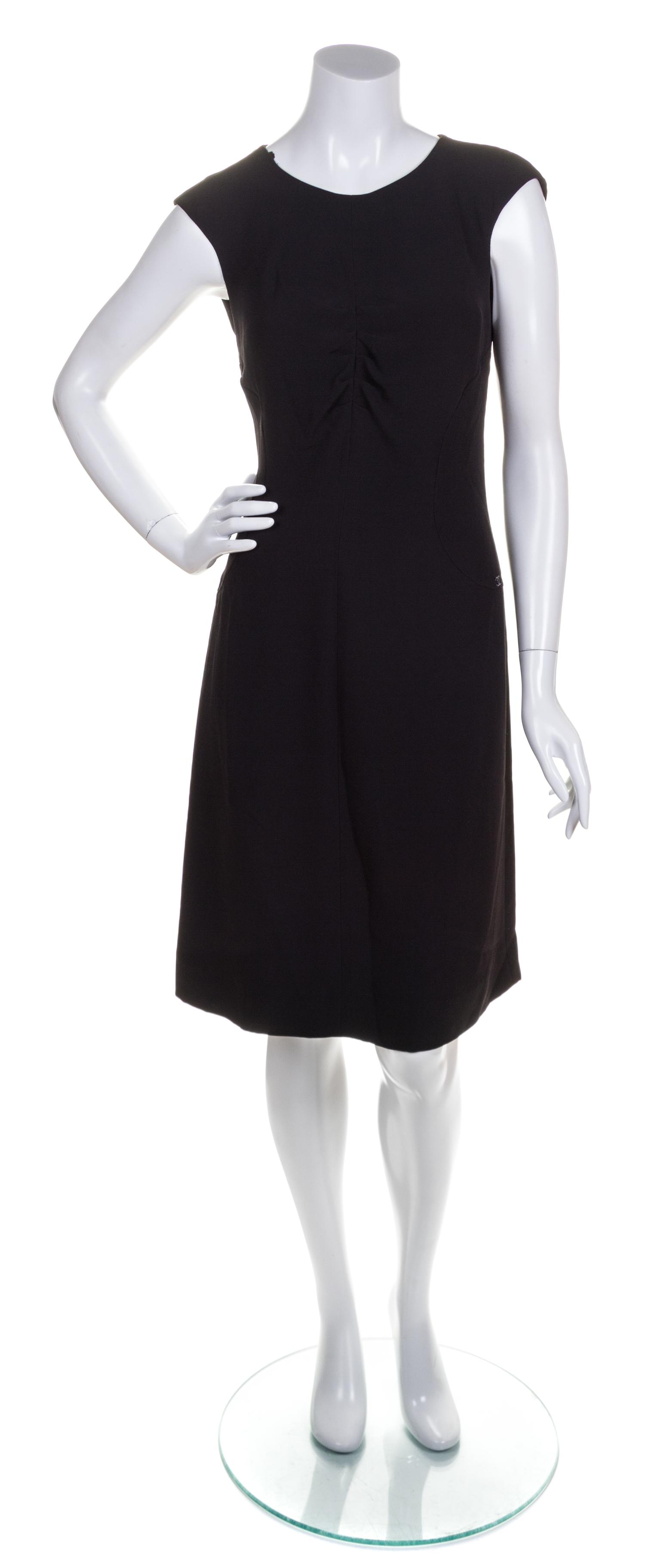 A Chanel Black Silk Dress, Size 40.