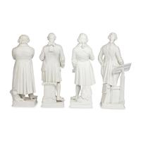 A Group of Four Bisque Porcelain Models of Composers