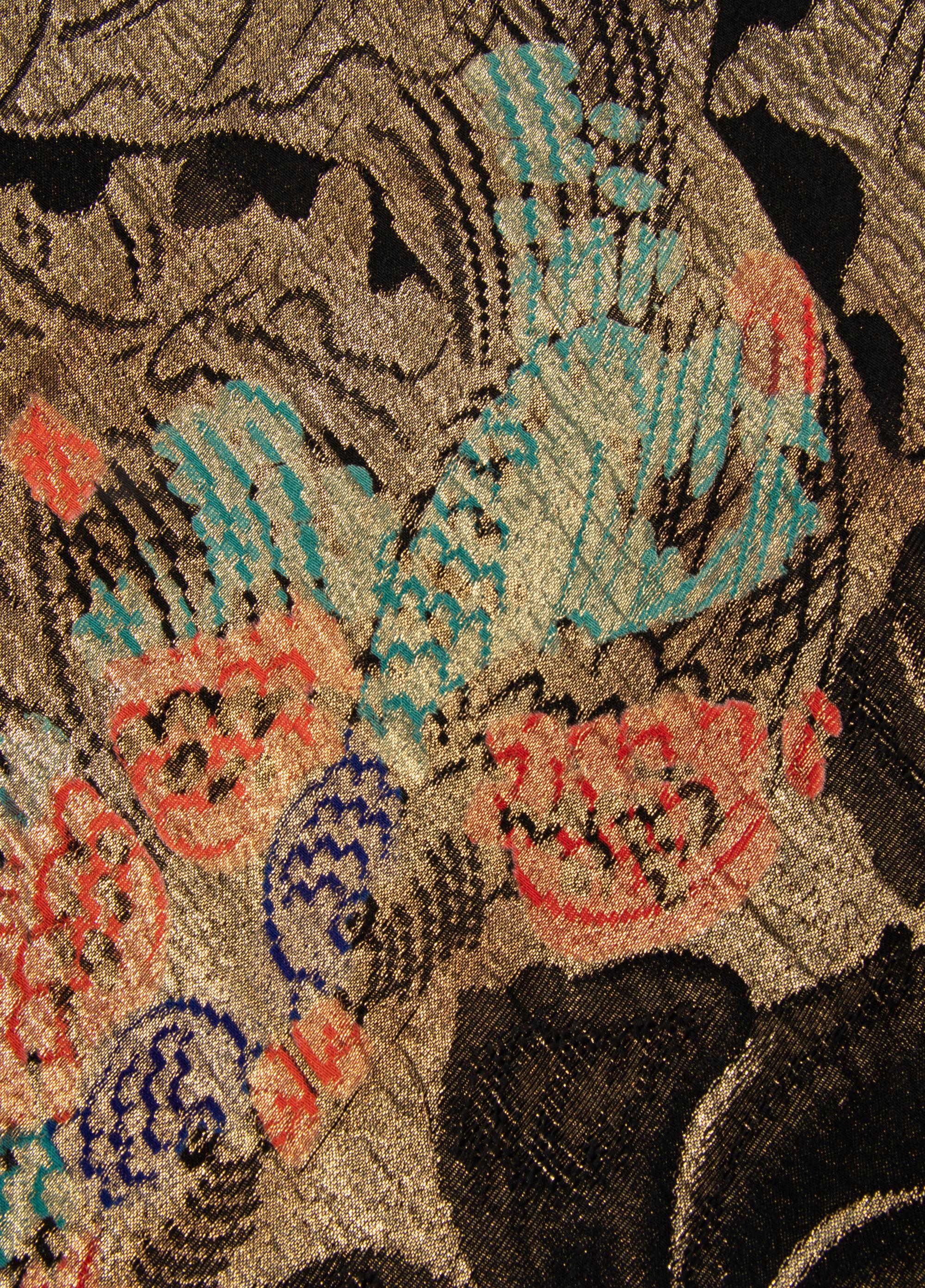 Woven Metallic Thread Shawl, 1910-30s
