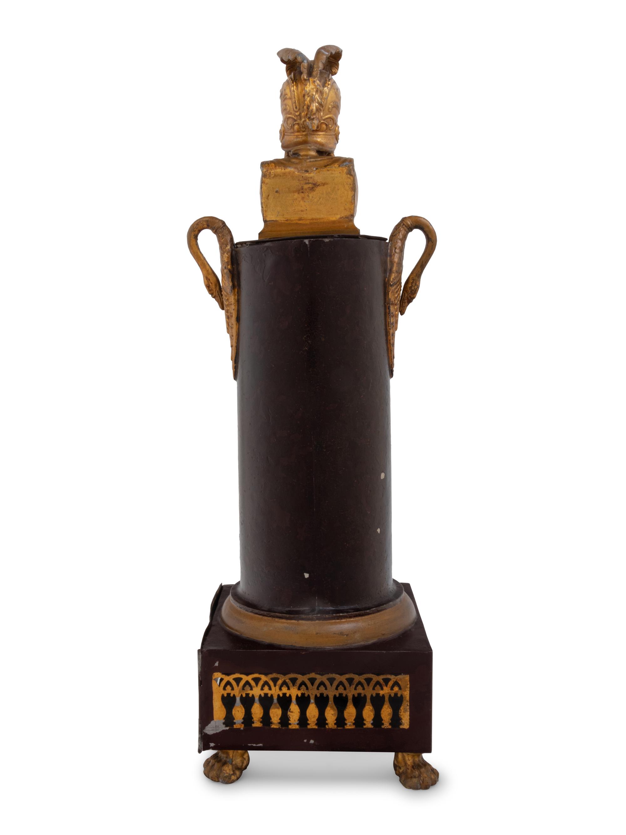 An Empire Parcel Gilt and Painted Tôle Cafetière