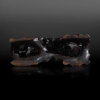 A Chinese Carved and Stained Wood Stand, Late Qing-Republic Period 晚清民國 梅花紋木座