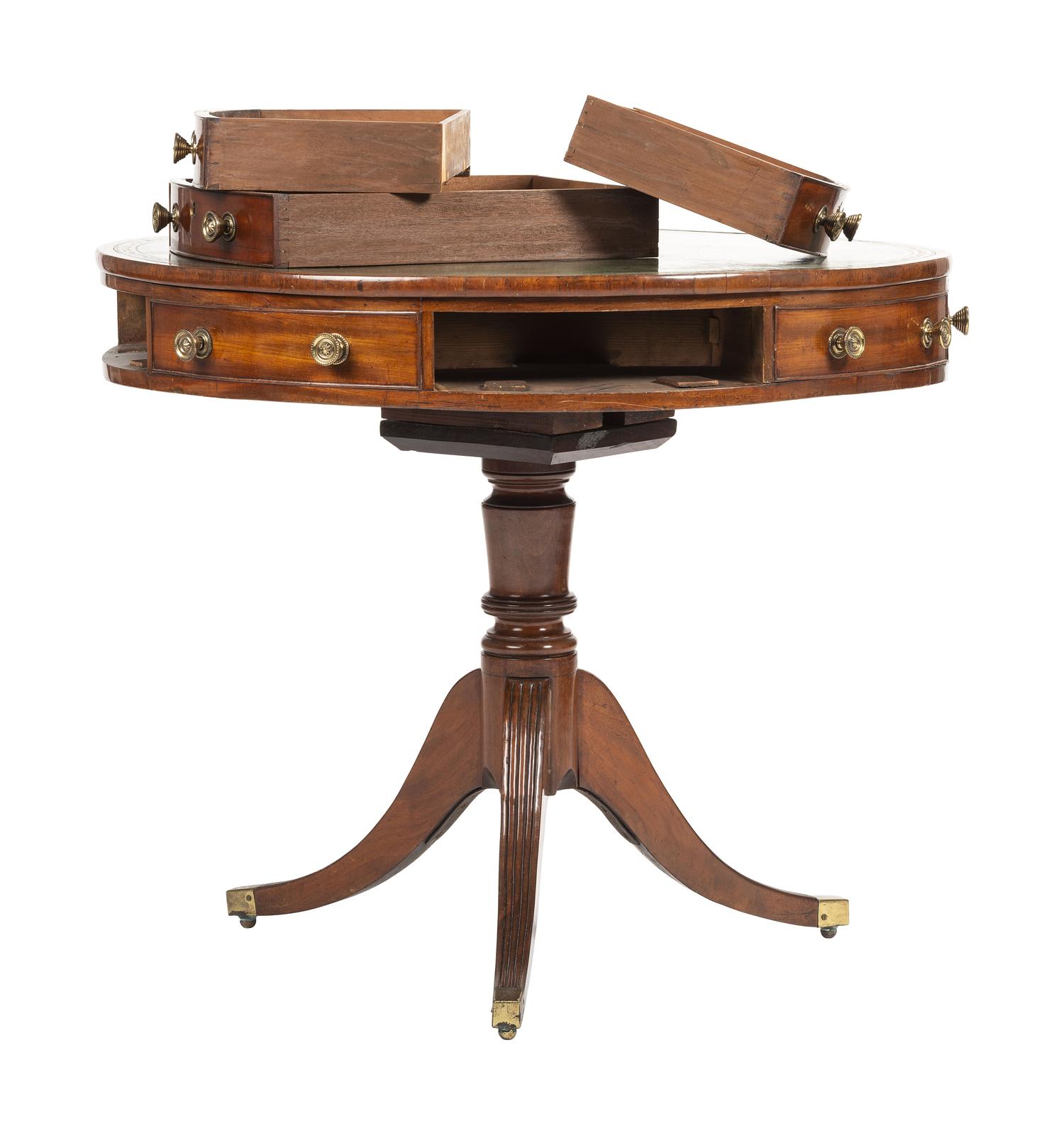 A Regency-Style Mahogany Veneered Rent Table