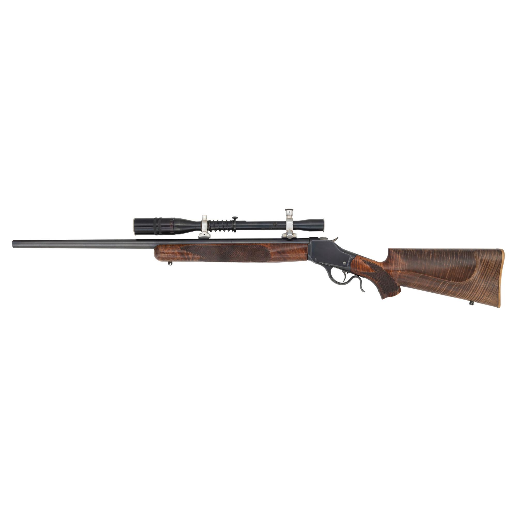 *C.C. Johnson Customized Winchester Highwall Rifle with J. Unertl Scope in .219 Improved Zipper