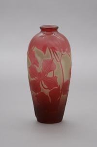 A D'Argental Cameo Glass Vase, Height 5 7/8 inches.