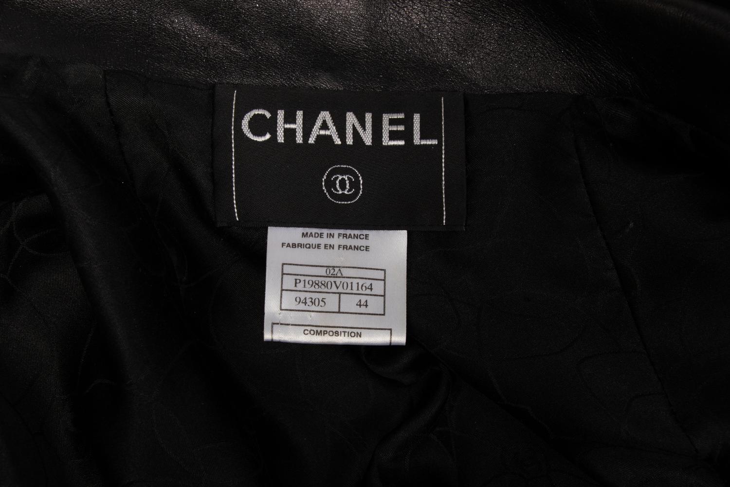 Chanel Black Leather Jacket, 2002
