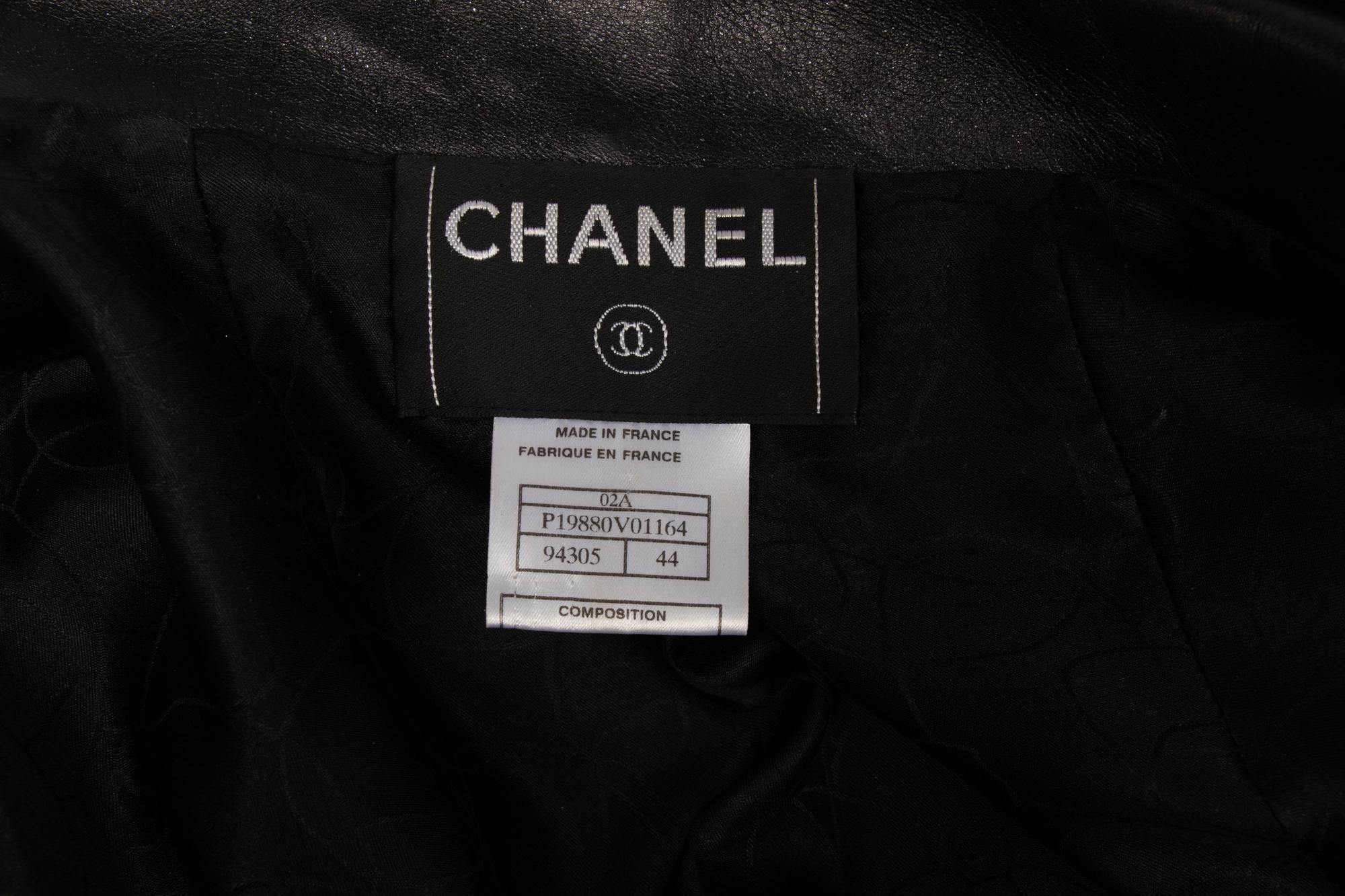 Chanel Black Leather Jacket, 2002