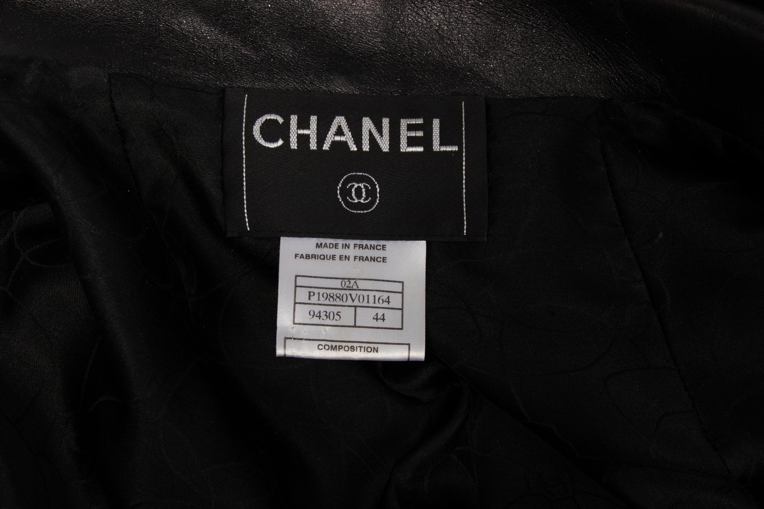 Chanel Black Leather Jacket, 2002