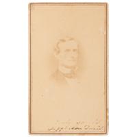 Jefferson Davis CDV, Signed and Dated to his Imprisonment in Fort Monroe