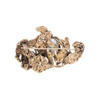 YELLOW GOLD AND CULTURED PEARL BROOCH