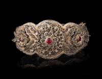 Two Chinese Metal Filigree Bracelets