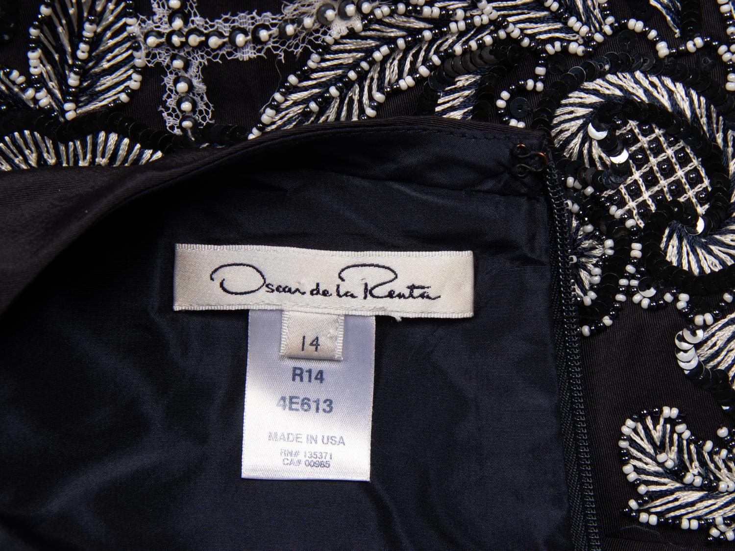 Oscar de la Renta, Lace-Embellished Cocktail Dress