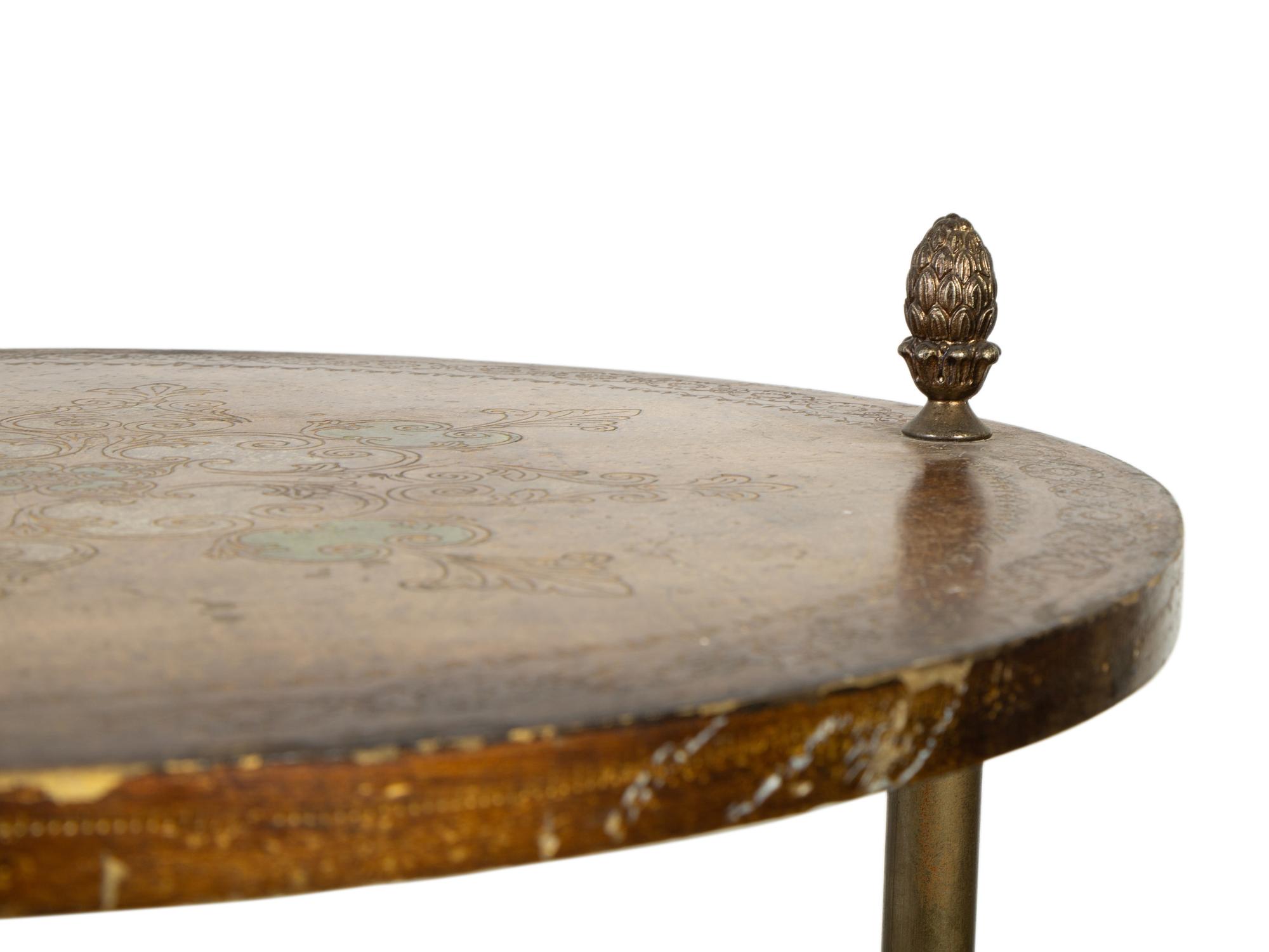 A Florentine Style Gilt Lacquer Round Four-Tier Etagere — CIRCA 1920