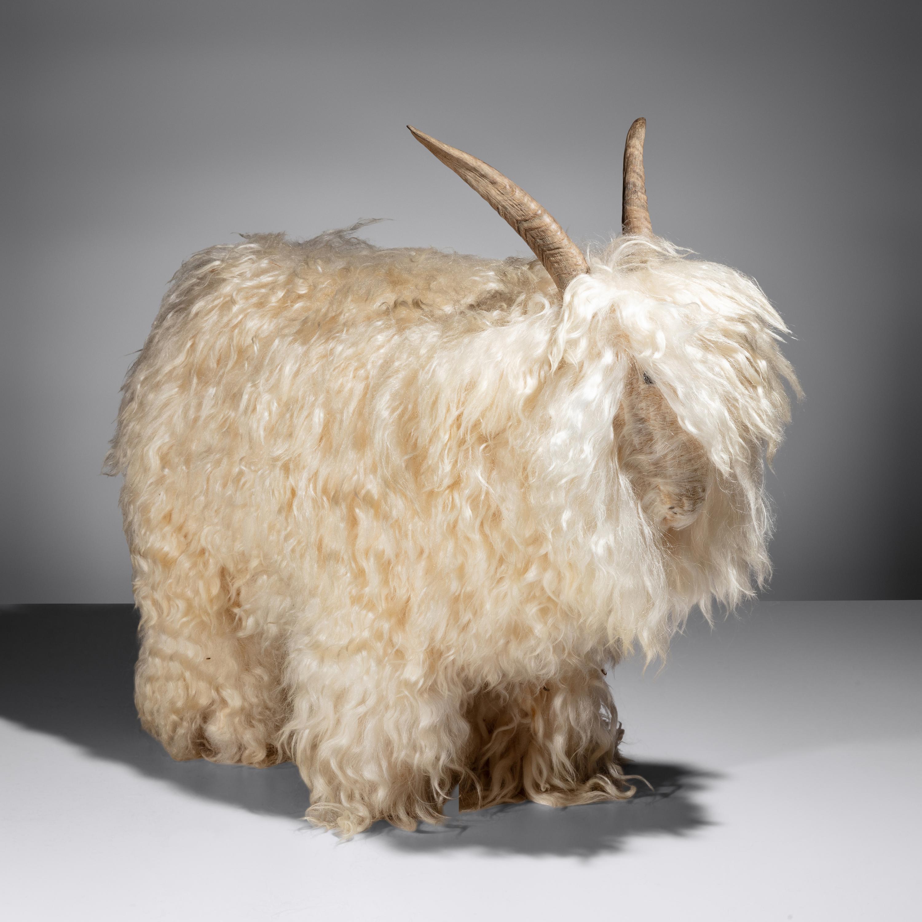 Style of Claude Lalanne 20th Century — Two Mountain Goat-Form Foot Stools