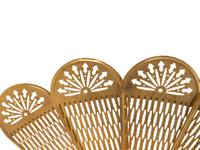 A Continental Brass Fan-Form Fire Screen
