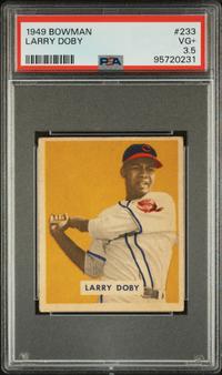 A 1949 Bowman Larry Doby Rookie Baseball Card No. 233 (PSA 3.5 VG+)