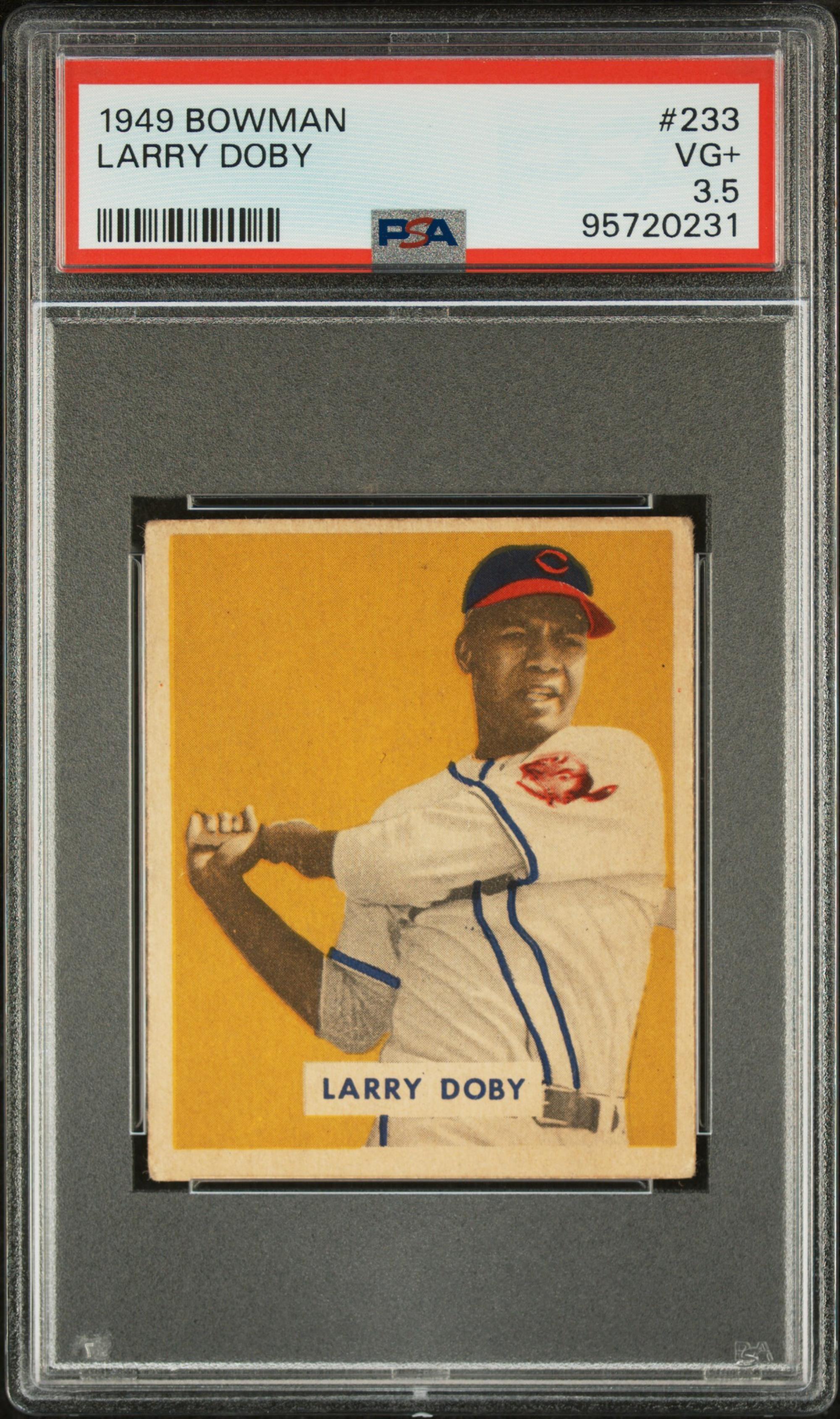 A 1949 Bowman Larry Doby Rookie Baseball Card No. 233 (PSA 3.5 VG+)