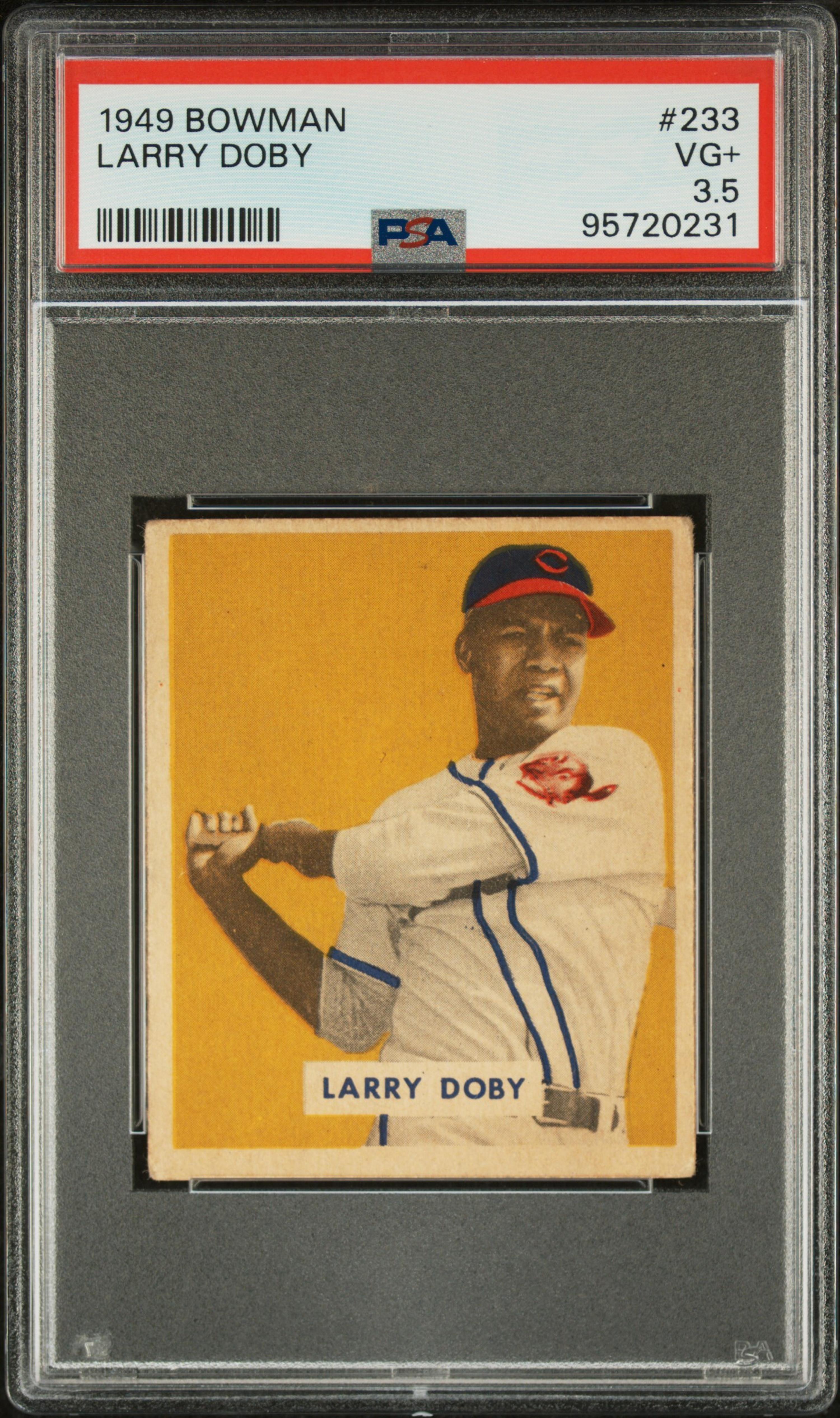 A 1949 Bowman Larry Doby Rookie Baseball Card No. 233 (PSA 3.5 VG+)