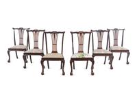 A Set of Six George III Style Mahogany Dining Chairs