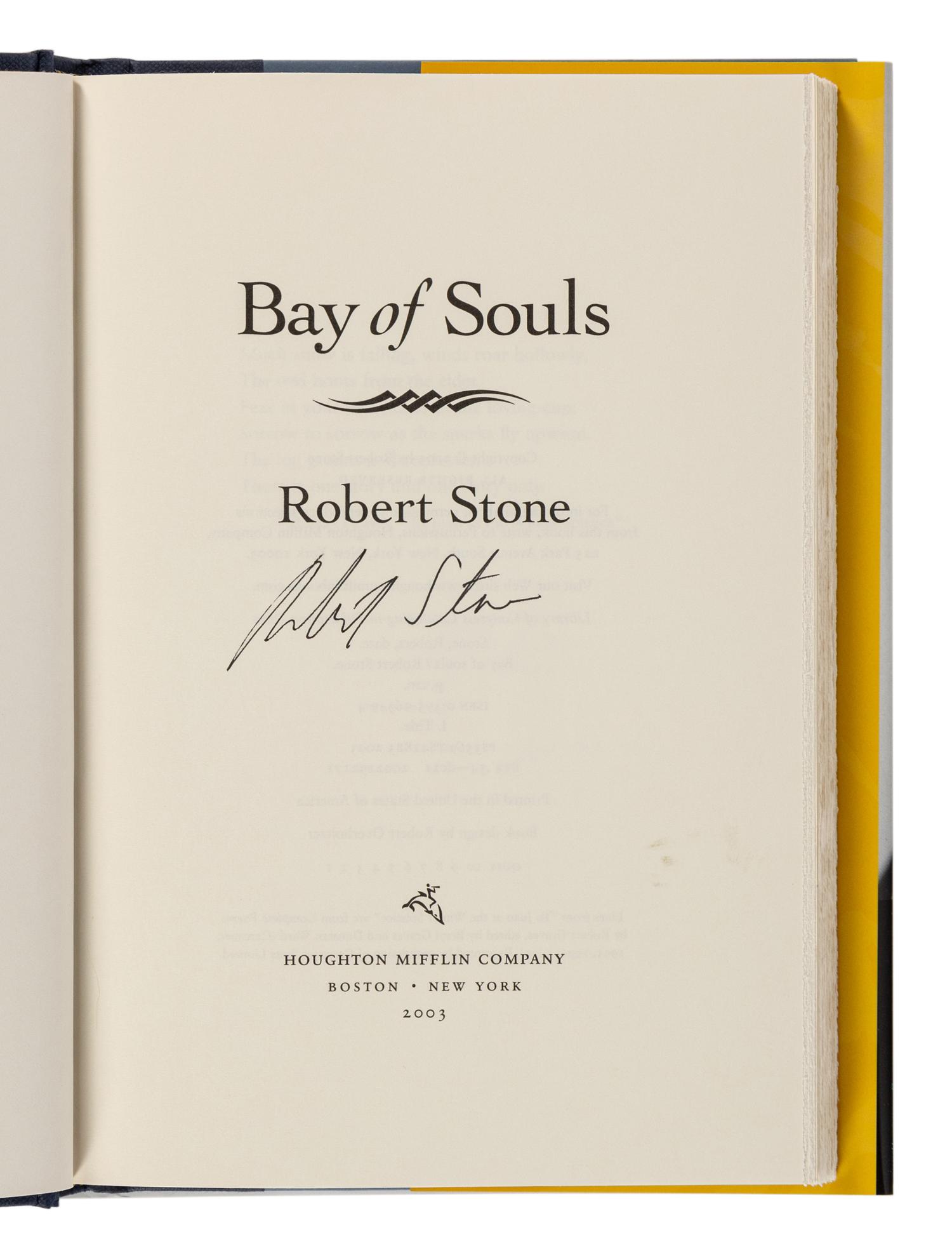 STONE, Robert (1937-2015). A group of 6 works by Stone, MOST FIRST EDITIONS, ALL SIGNED OR INSCRIBED, comprising: