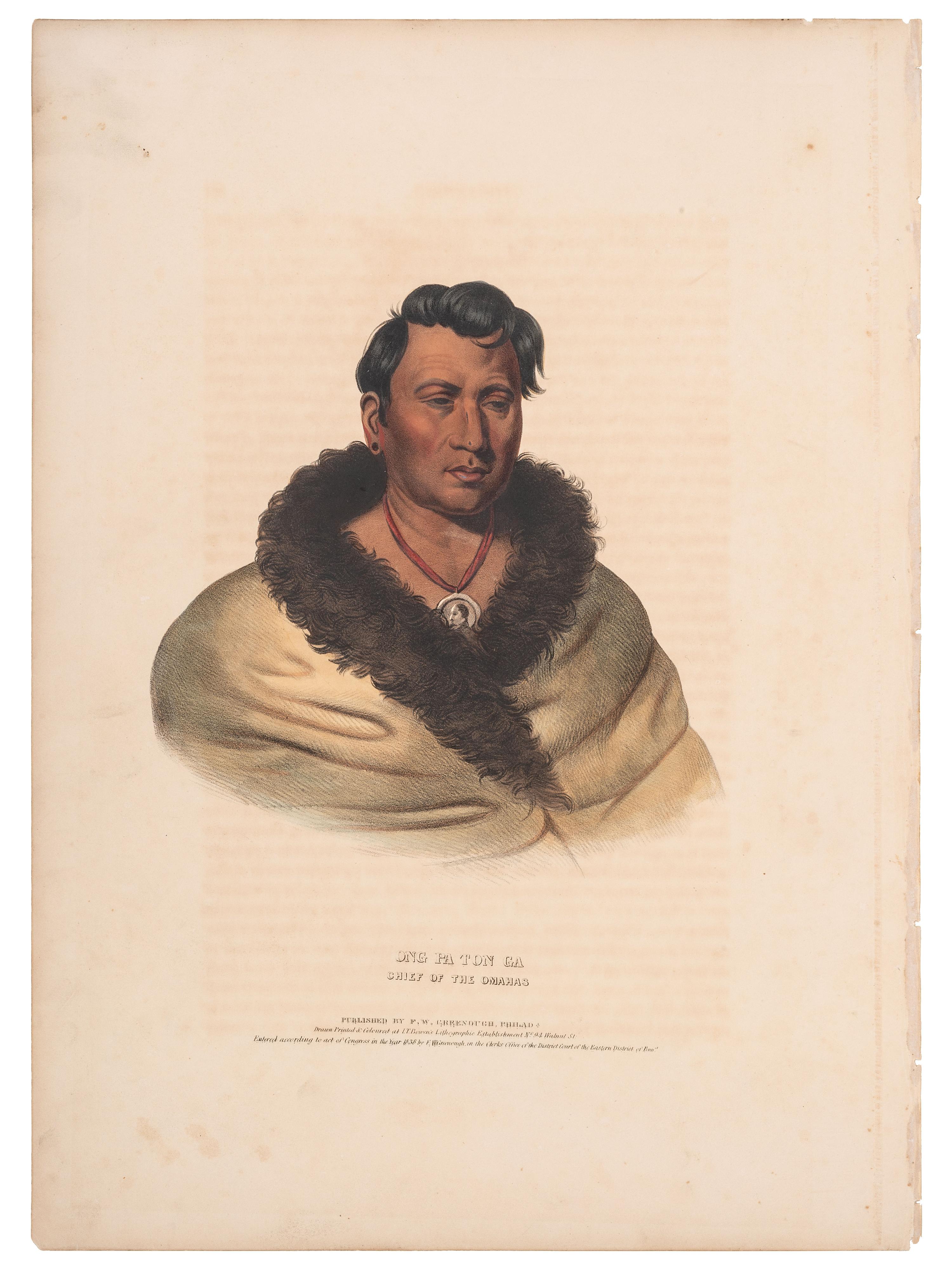 [McKENNEY & HALL]. A group of 3 large folio hand-colored lithographs of Omaha and Iowa. 1836-1838.