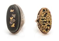 A Collection of Shakudo Rings, 32.70 dwts.