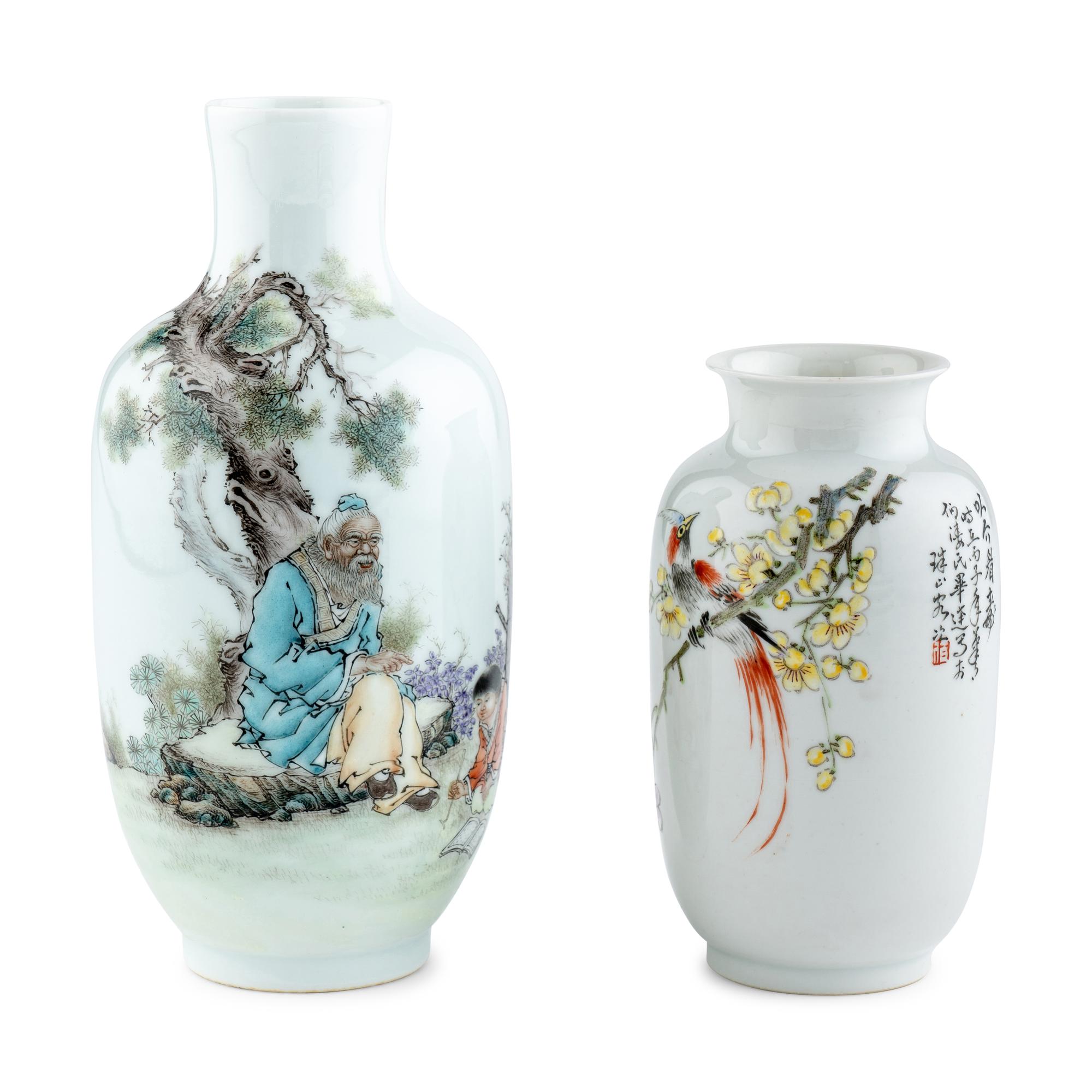 Six Chinese Famille Rose Porcelain Articles