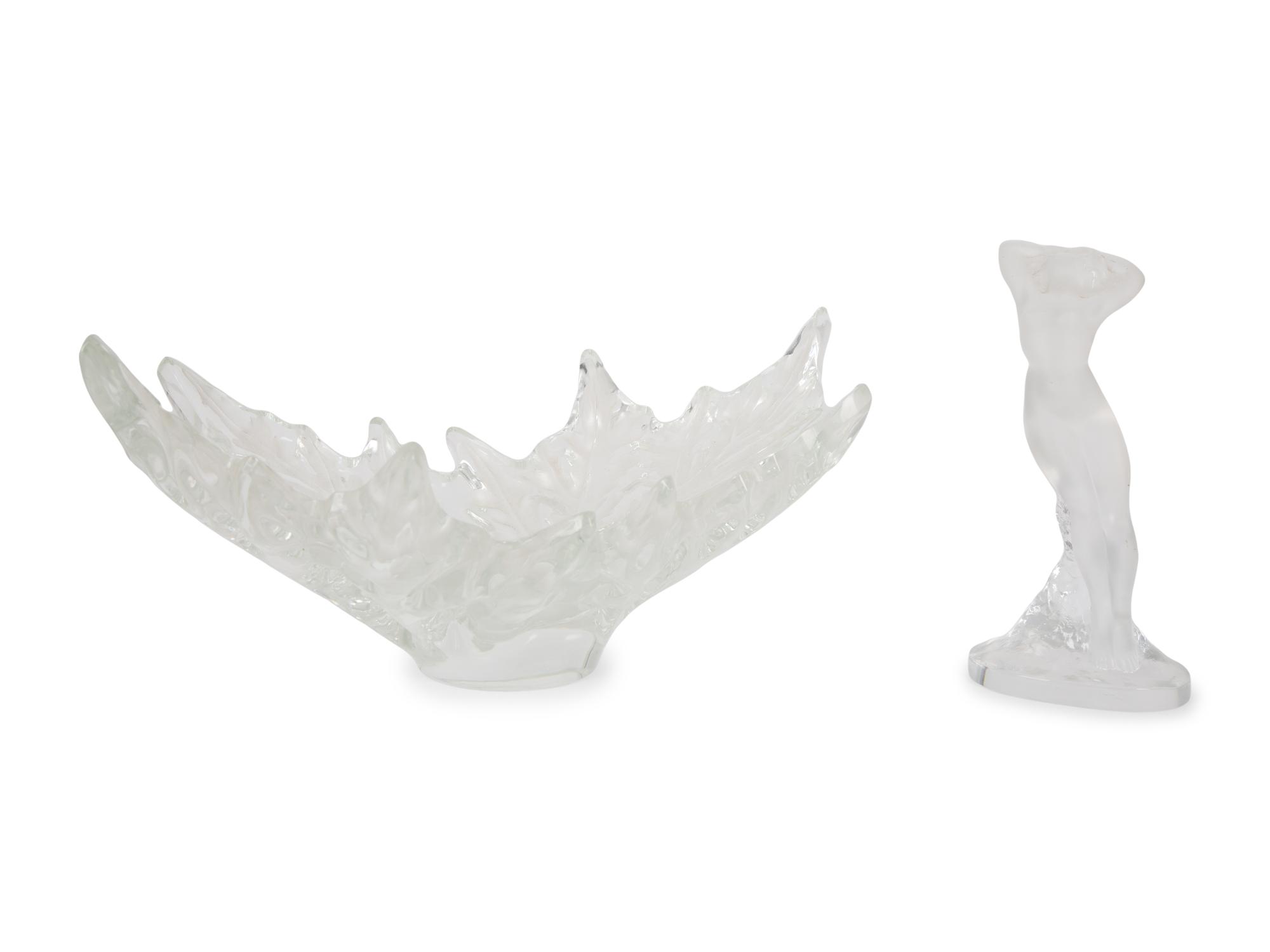 Two Lalique Glass Table Articles — SECOND HALF 20TH CENTURY