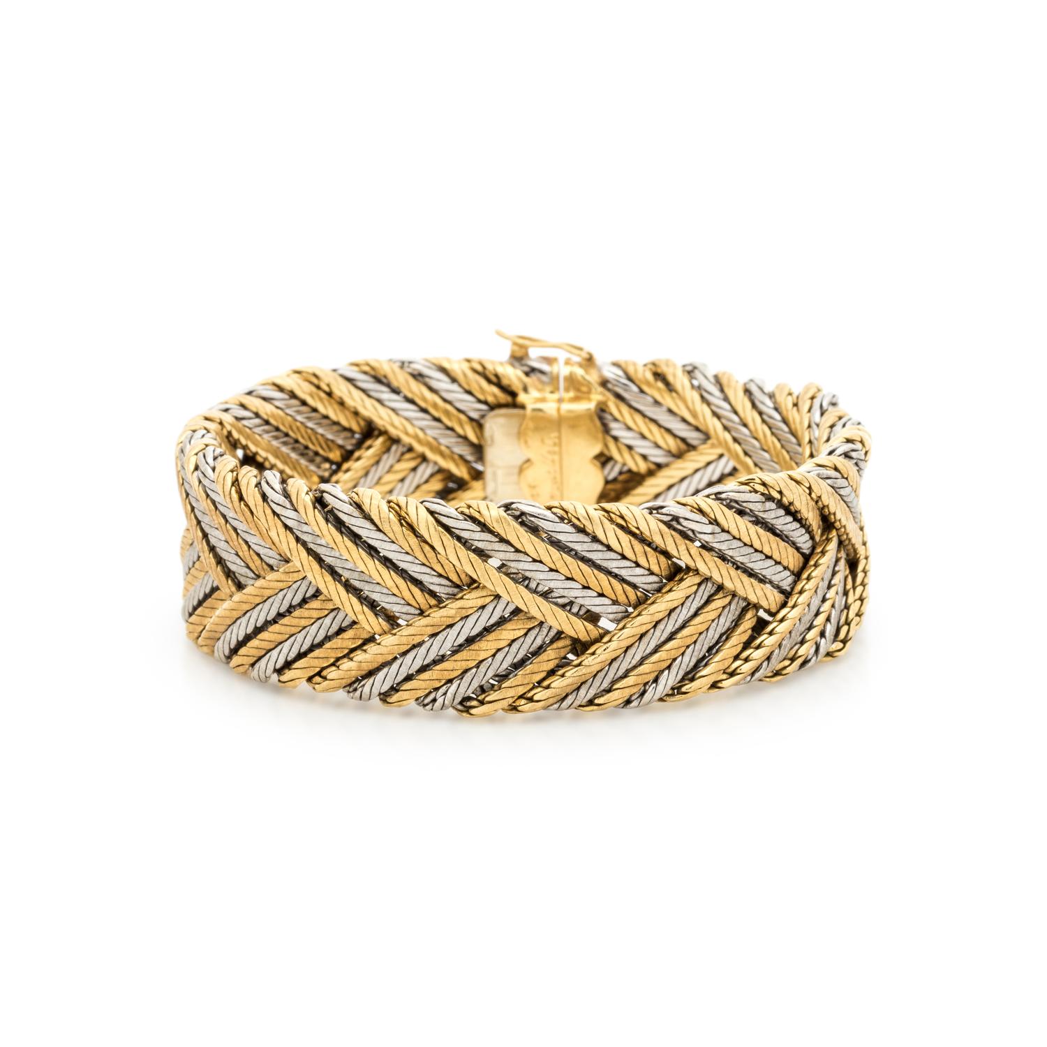 BUCCELLATI, BICOLOR GOLD BRACELET
