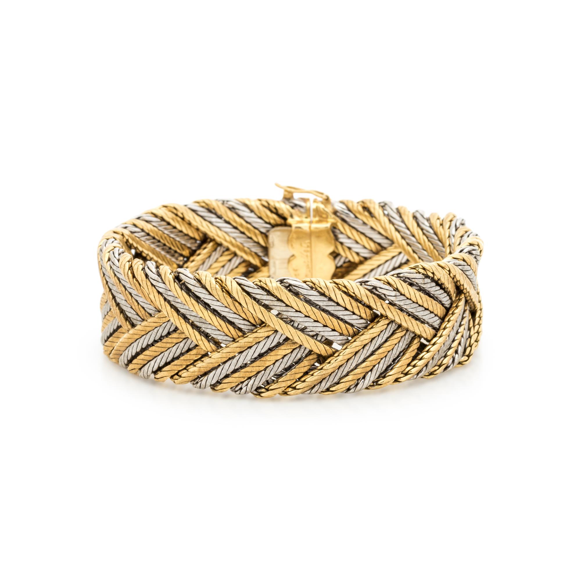 BUCCELLATI, BICOLOR GOLD BRACELET