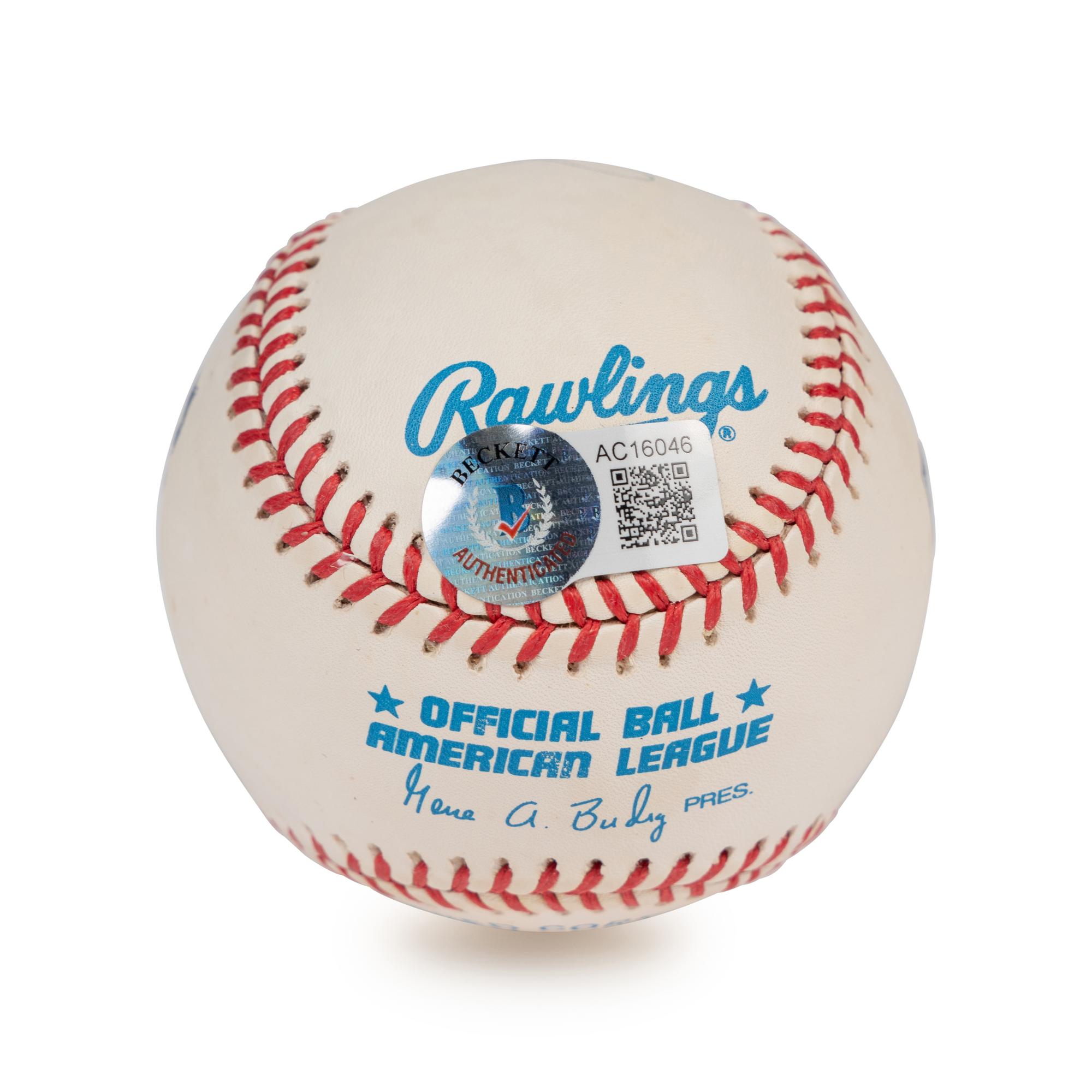 A Joe DiMaggio Single Signed Autograph Limited 361 Home Runs Inscribed Baseball (Beckett Authentication Services Letter),