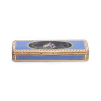 A Gold and Enamel Toothpick Holder