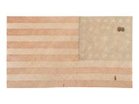 [FLAGS]. 38-star American parade flag with rare circle-in-a-square medallion pattern. Ca 1876-1890.