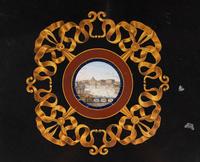 An Italian Black Marble and Micromosaic Table Top