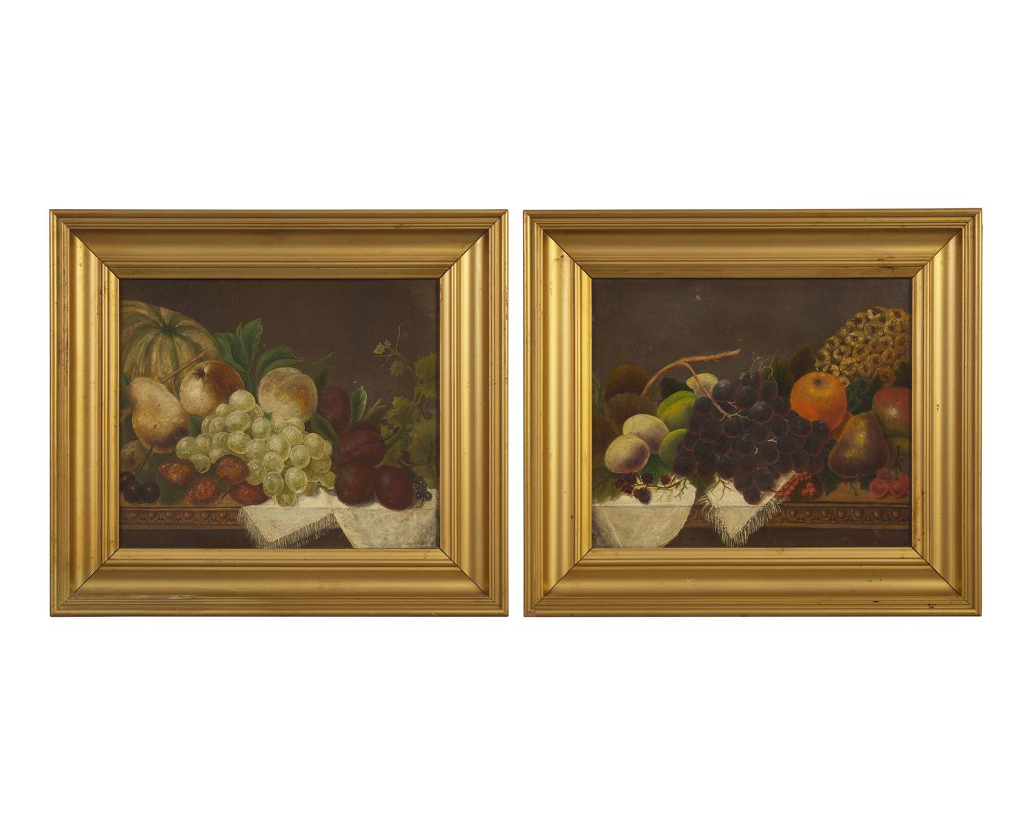 English School 19th Century, A Pair: Still Lifes with Fruit , Dated "1898”