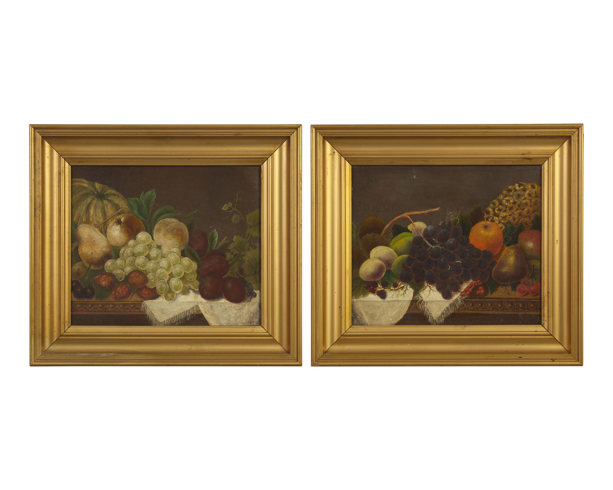 English School 19th Century, A Pair: Still Lifes with Fruit , Dated "1898”